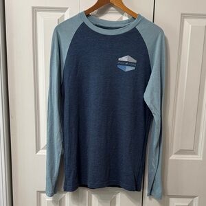 RVCA Two-Tone Blue Raglan Shirt